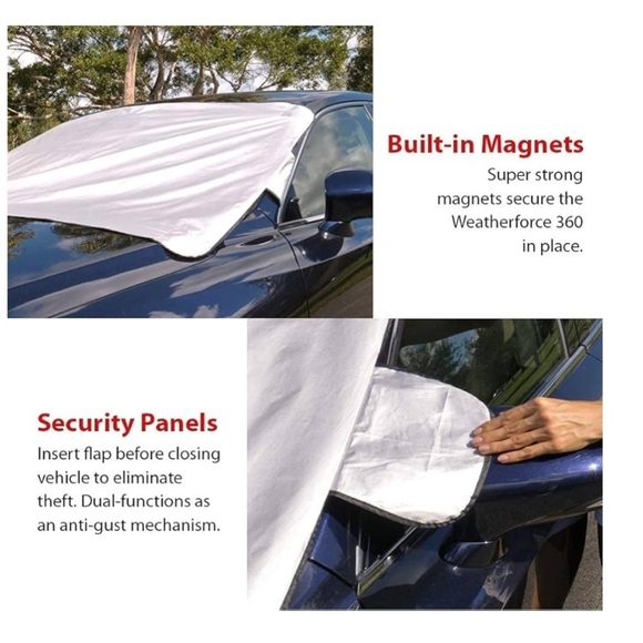 Bell + Howell Weather Force 360 Heavy Duty Reversible Heat Snow Windshield Cover - Picture 7 of 10